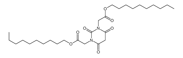 decyl 2-[3-(2-decoxy-2-oxoethyl)-2,4,6-trioxo-1,3-diazinan-1-yl]acetate结构式