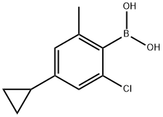 2-Chloro-4-cyclopropyl-6-methylphenylboronic acid结构式