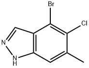 4-溴-5-氯-6-甲基-1H-吲唑结构式