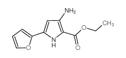 3-氨基-5-(呋喃-2-基)-1H-吡咯-2-甲酸乙酯结构式