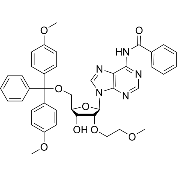 N-苯甲酰基-5'-O-[双(4-甲氧基苯基)苯基甲基]-2'-O-(2-甲氧基乙基)-腺苷图片