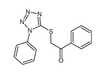 1-Phenyl-2-[(1-phenyl-1H-tetrazol-5-yl)sulfanyl]ethanone结构式