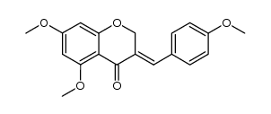 (E)-5,7-dimethoxy-3-(4-methoxybenzylidene)-4-chromanone结构式