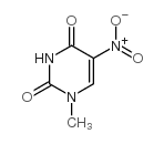 1-甲基-5-硝基尿嘧啶结构式