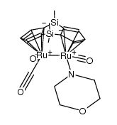 [(η5-C5H3)2(SiMe2)2]Ru2(CO)3(morpholine) Structure