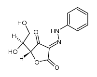 L-threo-2,3-hexodiulosono-1,4-lactone 2-(phenylhydrazone) Structure