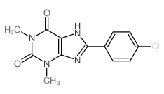 1H-Purine-2,6-dione,8-(4-chlorophenyl)-3,9-dihydro-1,3-dimethyl- Structure