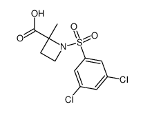 N-(3,5-dichlorobenzenesulfonyl)-2(R,S)-methylazetidine-2-carboxylic acid结构式