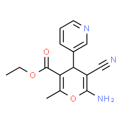ethyl 6-amino-5-cyano-2-methyl-4-(3-pyridinyl)-4H-pyran-3-carboxylate Structure