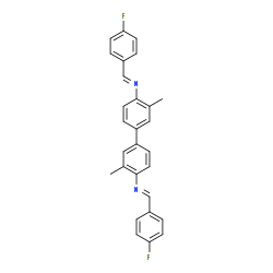 N,N'-bis(4-fluorobenzylidene)-3,3'-dimethyl-4,4'-biphenyldiamine Structure