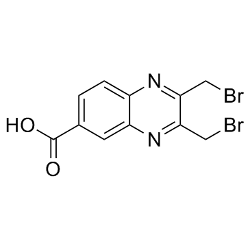6-喹喔啉羧酸,2,3-双(溴甲基)-结构式