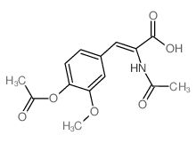 2-Propenoic acid, 2-(acetylamino)-3-[4-(acetyloxy)-3-methoxyphenyl]- (en) Structure