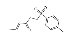 1-[(4'-methylphenyl)sulfonyl]-4-hexen-3-one结构式