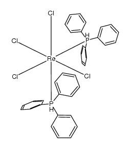 trans-tetrachlorobis(triphenylphosphine-P)rhenium(IV)结构式