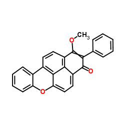 1-Methoxy-2-phenyl-3H-naphtho[2,1,8-mna]xanthen-3-one结构式