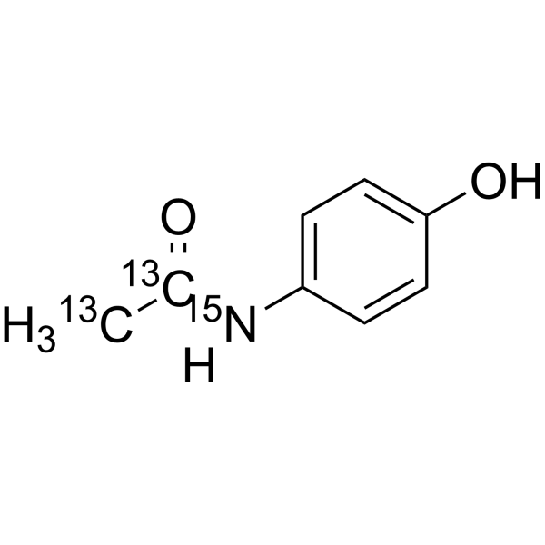 对乙酰氨基酚-13C2,15N结构式