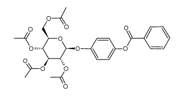 4-(2,3,4,6-tetra-O-acetyl-β-D-glucopyranosyloxy)phenylbenzoate结构式