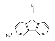 fluorene-9-carbonitrile, sodium salt Structure