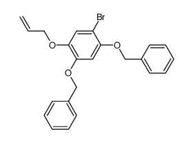 (((4-(allyloxy)-6-bromo-1,3-phenylene)bis(oxy))bis(methylene))dibenzene Structure