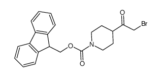 (9H-fluoren-9-yl)methyl 4-(bromoacetyl)piperidine-1-carboxylate结构式