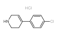 4-(4-氯苯基)-1,2,3,6-四氢吡啶盐酸盐结构式