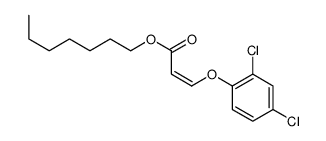 heptyl 3-(2,4-dichlorophenoxy)prop-2-enoate结构式