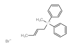 [(E)-but-2-enyl]-methyl-diphenyl-phosphanium结构式
