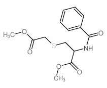 L-Cysteine,N-benzoyl-S-(2-methoxy-2-oxoethyl)-, methyl ester结构式