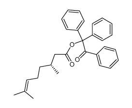 (R)-citronellic acid 2-oxo-1,2,2-triphenylethyl ester Structure