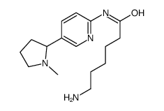 6-amino-N-[5-(1-methylpyrrolidin-2-yl)pyridin-2-yl]hexanamide结构式