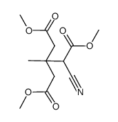 dimethyl 2-cyano-3-(2-methoxy-2-oxoethyl)-3-methylpentanedioate结构式