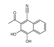 2-acetyl-3,4-dihydroxynaphthalene-1-carbonitrile Structure