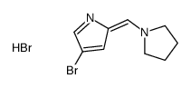 4-bromo-2-(pyrrolidin-1-ium-1-ylidenemethyl)-1H-pyrrole,bromide结构式