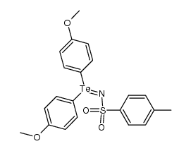 Te,Te-di(p-methoxyphenyl)-N-(p-tolylsulfonyl)tellurimide结构式