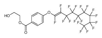 2-hydroxyethyl 4-(1,2,3,3,4,4,5,5,6,6,7,7,8,8,9,9,9-heptadecafluoronon-1-enoxy)benzoate Structure