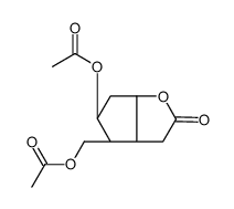 ((3aR,4S,6aS)-5-乙酰氧基-2-氧代六氢-2H-环戊并[b]呋喃-4-基)甲基 乙酸酯结构式