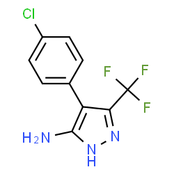 4-(4-Chlorophenyl)-3-(trifluoromethyl)-1H-pyrazol-5-amine structure