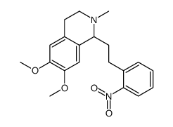 6,7-dimethoxy-2-methyl-1-[2-(2-nitrophenyl)ethyl]-3,4-dihydro-1H-isoquinoline结构式