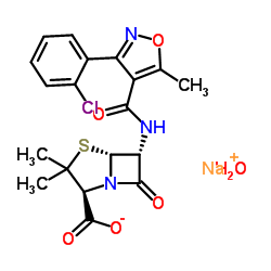氯唑西林钠结构式