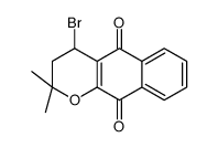 4-bromo-2,2-dimethyl-3,4-dihydrobenzo[g]chromene-5,10-dione结构式