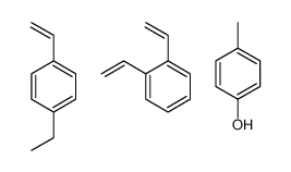 4-甲基苯酚与二乙烯苯和1-乙烯基-4-乙苯的聚合物结构式