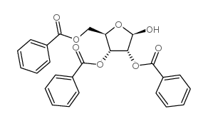 2,3,5-三苯甲酰基-beta-D-呋喃核糖结构式