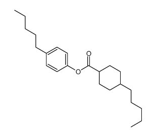 (4-pentylphenyl) 4-pentylcyclohexane-1-carboxylate结构式