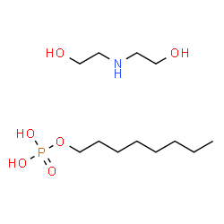 octyl dihydrogen phosphate, compound with 2,2'-iminodiethanol结构式