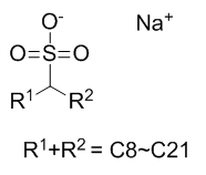 仲烷基磺酸钠结构式