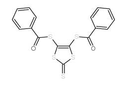 4,5-双(苄基硫代)-1,3-二硫杂环戊二烯-2-噻酮结构式