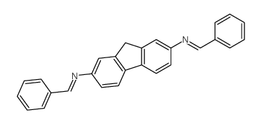 9H-Fluorene-2,7-diamine,N2,N7-bis(phenylmethylene)- Structure
