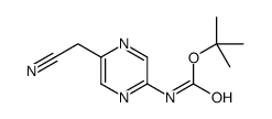 (5-Cyanomethyl-pyrazin-2-yl)-carbamic acid tert-butyl ester结构式