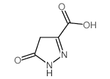 4,5-Dihydro-5-oxo-1H-pyrazole-3-carboxylic acid结构式