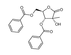 3,5-di-O-benzoyl-2-C-methyl-D-ribopentono-1,4-lactone结构式